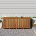 thumbnail image 1 of vidaXL Outdoor Patio Storage Box 78.7"x31.5"x29.5" Solid Acacia Wood Oiled Terrace Brown, 1 of 29