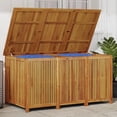 thumbnail image 1 of vidaXL Outdoor Patio Storage Box 31.5"x59.1"x29.5" Solid Acacia Wood Garden/Terrace Brown, 1 of 29