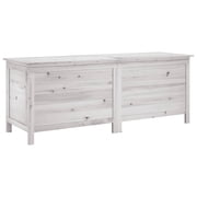 vidaXL Patio Storage Box with Lid for Outdoor Garden Furniture Solid Wood Fir