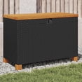 thumbnail image 1 of vidaXL Patio Storage Box with Lid Outdoor Cushion Poly Rattan Acacia Wood, 1 of 58