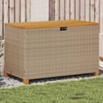 thumbnail image 1 of vidaXL Patio Storage Box with Lid Outdoor Cushion Poly Rattan Acacia Wood, 1 of 58