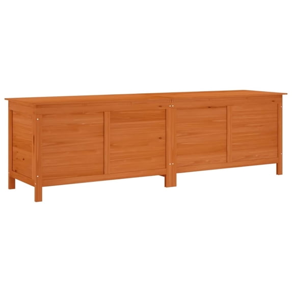 vidaXL Patio Storage Box with Lid for Outdoor Garden Furniture Solid Wood Fir