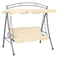 thumbnail image 1 of vidaXL Patio Swing Chair Outdoor Bench with Canopy and Cushion Swing Seat, 1 of 5