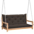 thumbnail image 1 of vidaXL Patio Swing Chair Outdoor Swing Bench with Cushion Solid Teak Wood, 1 of 86