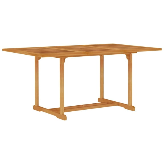 vidaXL Patio Table 59.1"x35.4"x29.5" Solid Teak Wood
