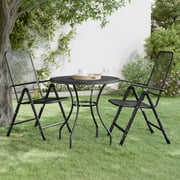 vidaXL Patio Table Expanded Metal Mesh Anthracite &#2013265944 23.6"x28.3"/&#2013265944 31.5"x28.3"