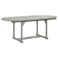 thumbnail image 1 of vidaXL Patio Table Gray 78.7"x39.4"x29.5" Solid Acacia Wood, 1 of 7
