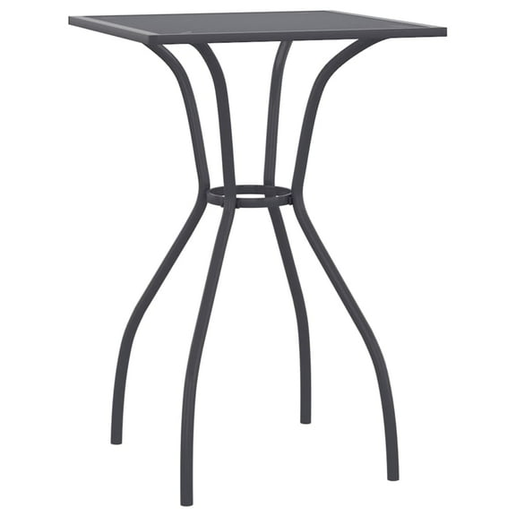 vidaXL Patio Table Outdoor Bistro Table with Metal Frame Anthracite Steel Mesh