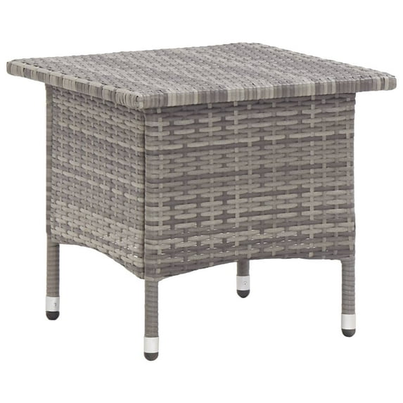 vidaXL Patio Table Outdoor Dining Table Garden Wicker Furniture PE Rattan