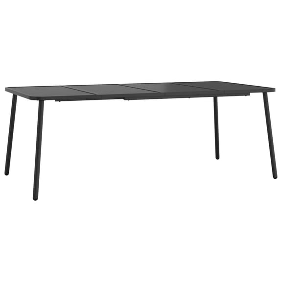 vidaXL Patio Table Outdoor Patio Dining Table for Lawn Garden Anthracite Steel