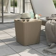 thumbnail image 1 of vidaXL Patio Table with Removable Lid Light Brown Polypropylene, 1 of 7