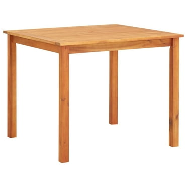 vidaXL Patio Table with Umbrella Hole Outdoor Garden Patio Solid Acacia Wood