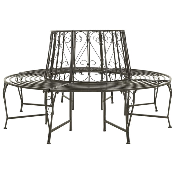 vidaXL Patio Tree Bench 63" Steel