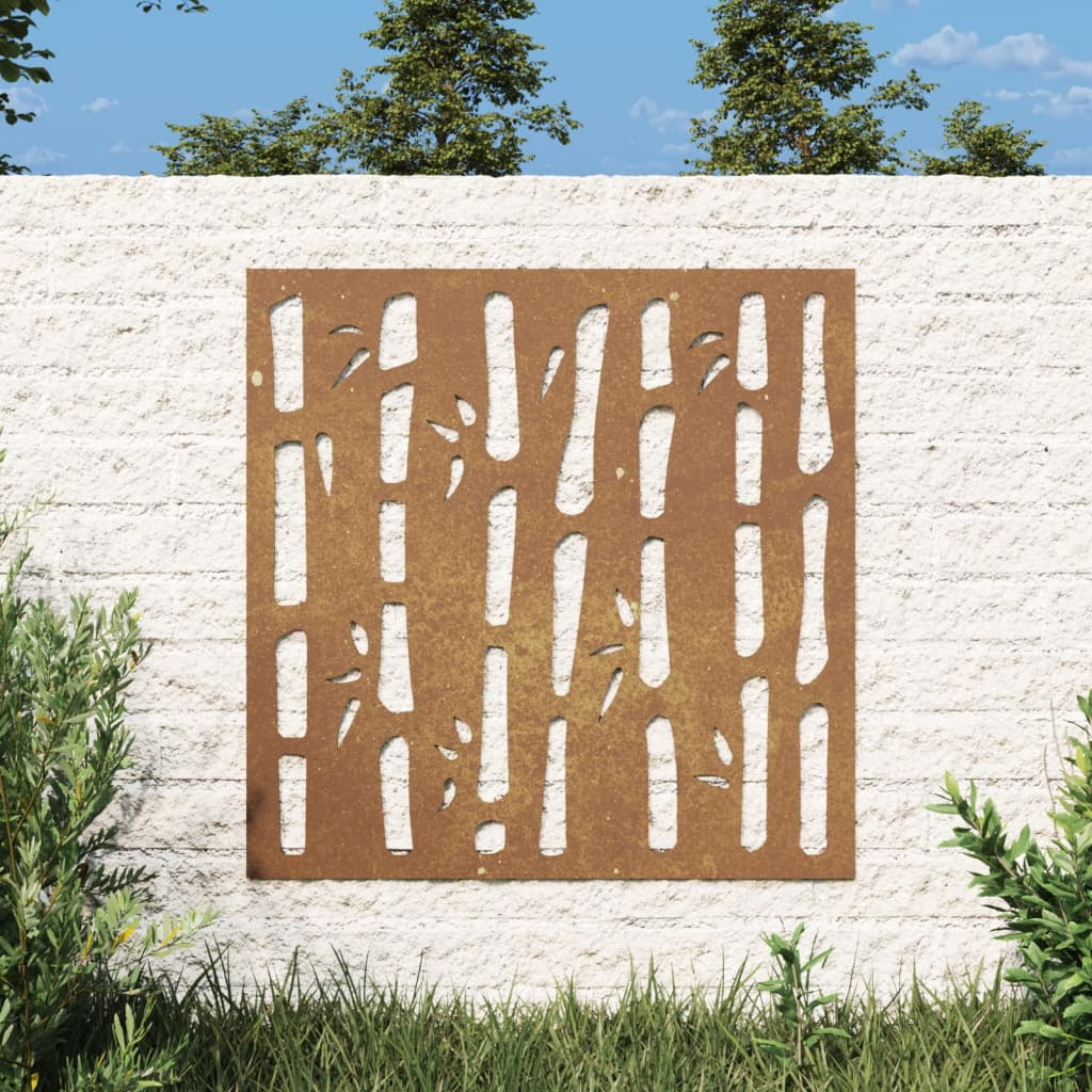vidaXL Garden Wall Decoration Rusty Corten steel 21.7 x 21.7 in