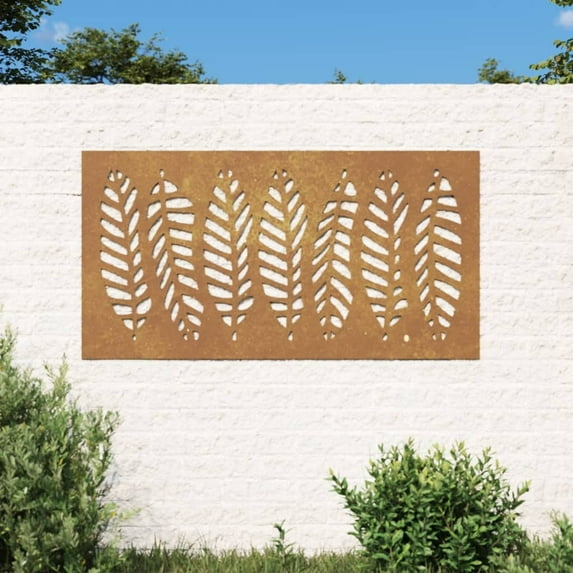 vidaXL Garden Wall Decoration Rusty brown Corten steel Large Durable
