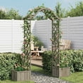 thumbnail image 1 of vidaXL Pergola 68.9" x 15.7" x 80.3" Gray Solid Fir Pergola, Weather-resistant with Planters, 1 of 9