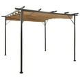 thumbnail image 1 of vidaXL Pergola Outdoor Pergola with Retractable Roof for Patio Deck Steel, 1 of 20