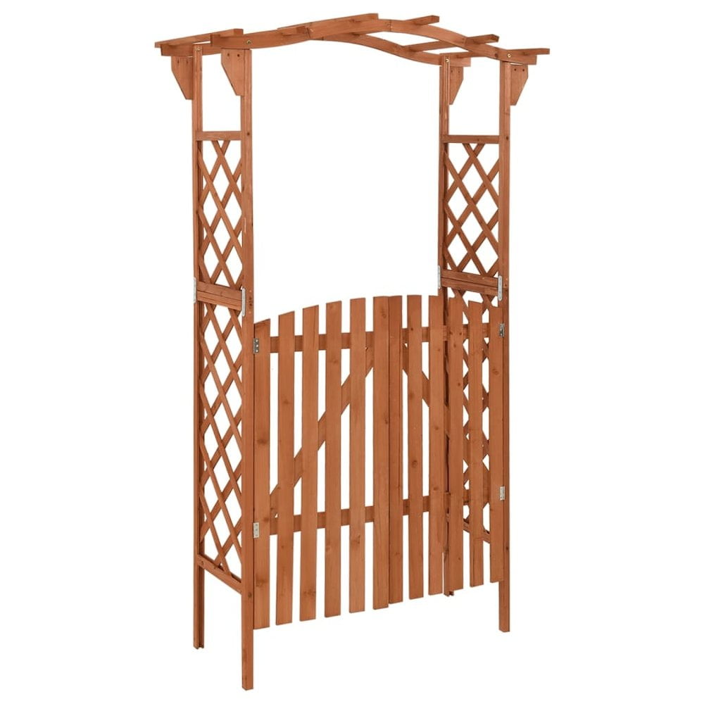 Natural Firwood and Pine Garden Pergola with Gate