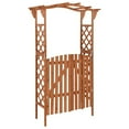 thumbnail image 1 of vidaXL Pergola Brown Solid firwood, solid pine wood Medium, 1 of 13