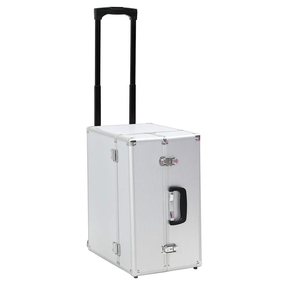 vidaXL Pilot Trolley 18.5"x15.4"x10.6" Silver Aluminum
