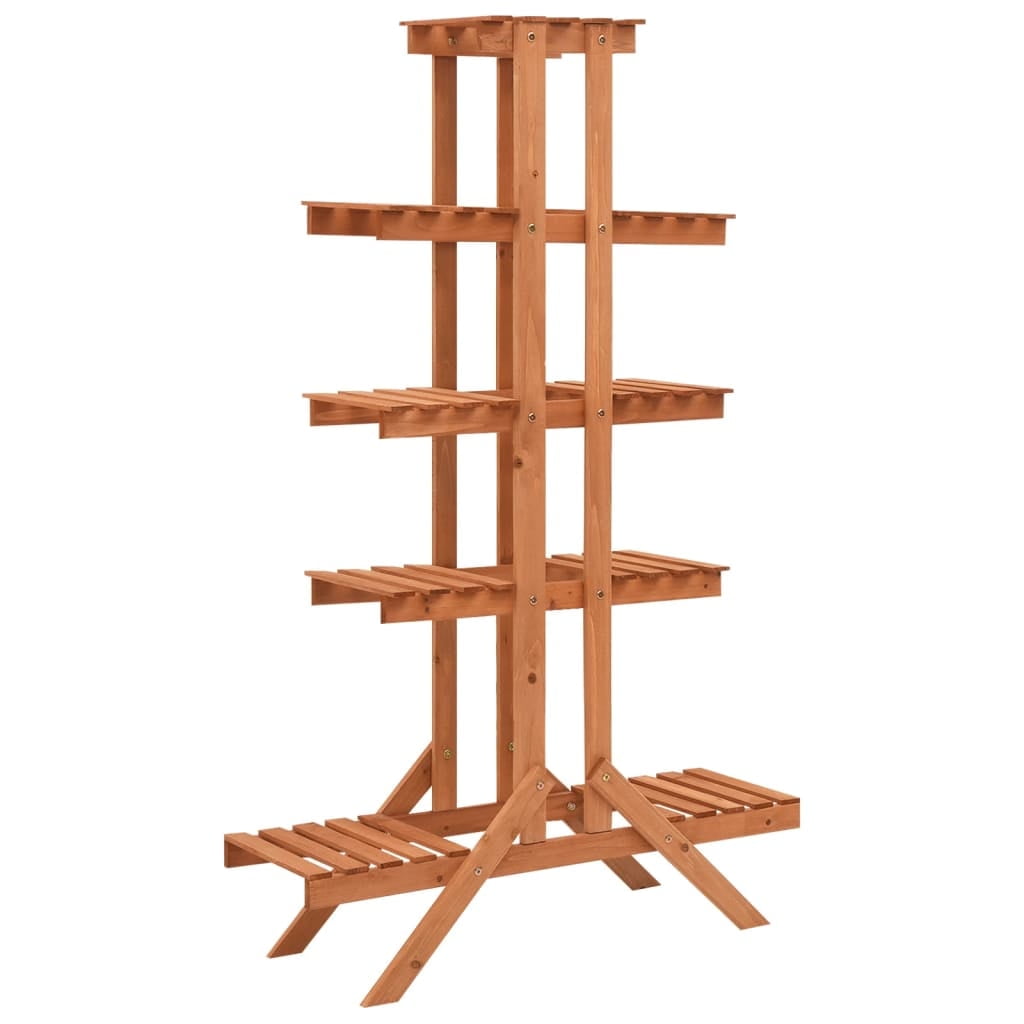 Solid Firwood 9-Shelf Indoor Outdoor Plant Stand