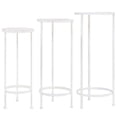 thumbnail image 1 of vidaXL 11.8" x 27.5" 3-Tier White Metal Vintage Plant Stand 3 Count, 1 of 9