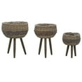 thumbnail image 1 of vidaXL Planter Set of 3 Brown Wicker Small, Medium, Large, 1 of 7