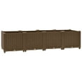 thumbnail image 1 of vidaXL Planter Raised Flower Bed with Rattan Look Plant Box Polypropylene, 1 of 135
