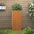 thumbnail image 1 of vidaXL Planter 12.6"x11.4"x29.5" Corten Steel, 1 of 9