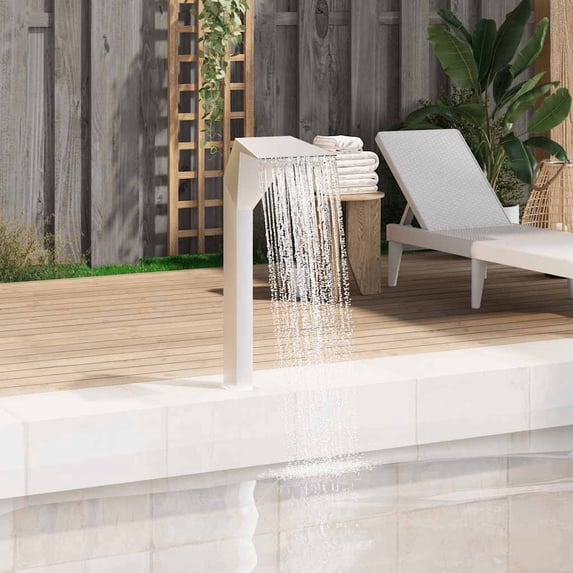 vidaXL Pool Fountain Waterfall Fountain Water Feature Stainless Steel Silver