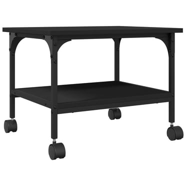 vidaXL Printer Stand 2-Tier Black 19.7"x15.7"x15" Engineered Wood