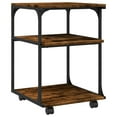 thumbnail image 1 of vidaXL Printer Stand 3-Tier Black 16.9"x18.9"x25.2" Engineered Wood, 1 of 17