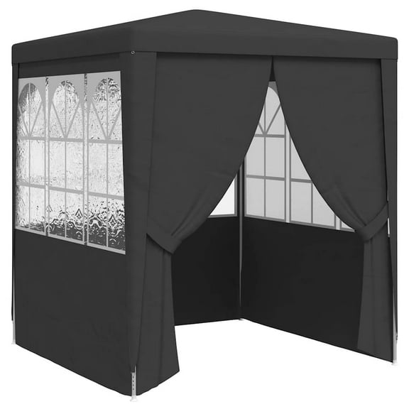vidaXL Party Tent Anthracite Polyethylene 8.2x8.2 ft
