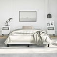 thumbnail image 1 of vidaXL Queen Bed Frame, Faux Leather Upholstered Platform Bed Frame, White, No Mattress, 1 of 10