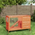 thumbnail image 1 of vidaXL Rabbit Hutch Brown 40.6"x17.3"x27.4" Solid Wood Pine, 1 of 6