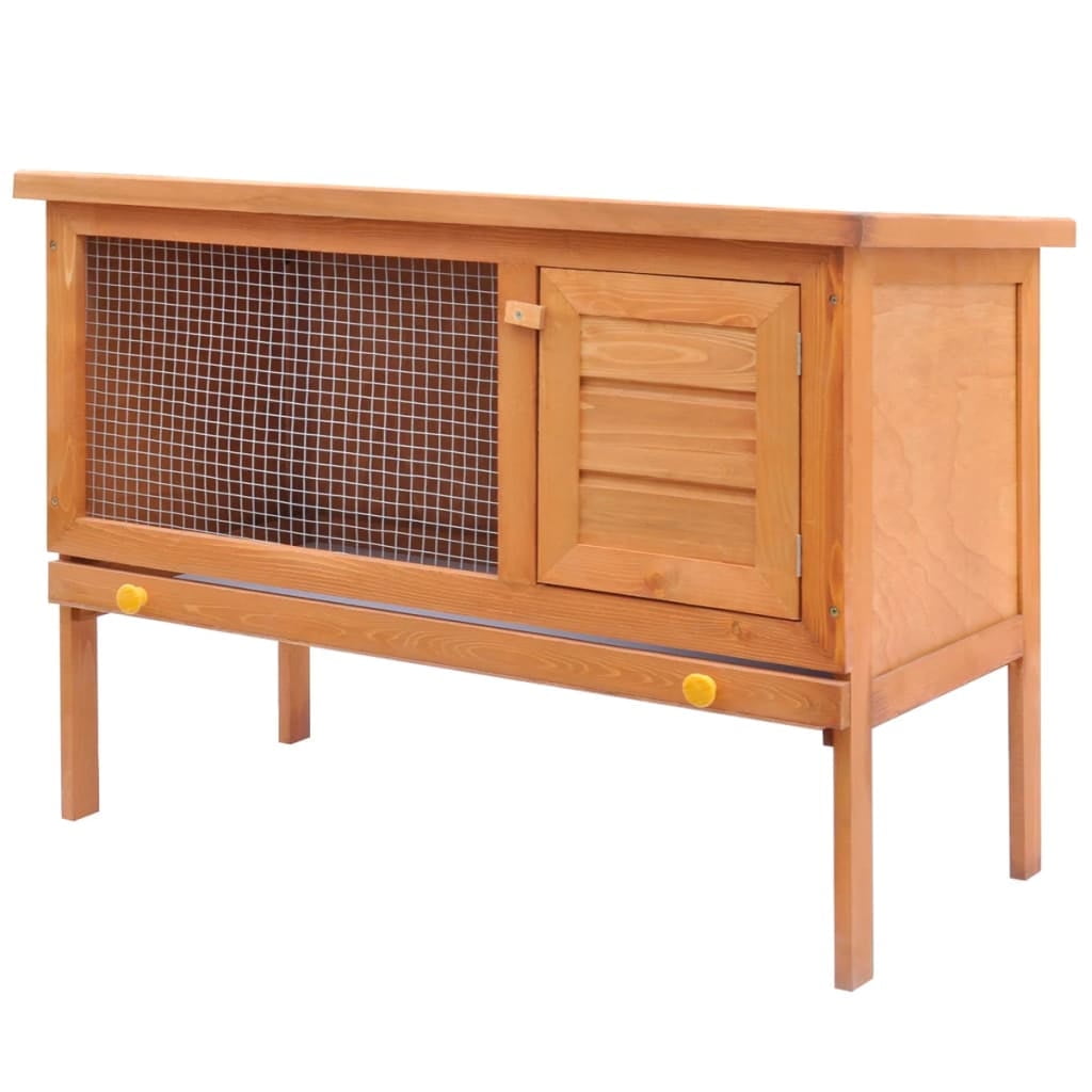 Natural Pine Wood Outdoor Chicken Coop with Iron Wire Mesh