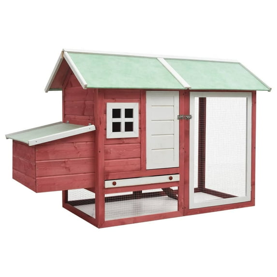 vidaXL Rabbit Hutch Bunny Cage with Pull Out Tray Rabbit Enclosure Solid Wood