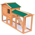 thumbnail image 1 of vidaXL Rabbit Hutch Pine Solid pine wood, plywood, powder-coated iron, 1 of 5