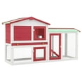 thumbnail image 1 of vidaXL Rabbit Hutch Bunny Cage with Pull Out Tray and Ramp Solid Pine Wood, 1 of 25