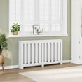 thumbnail image 1 of vidaXL Radiator Cover White 58.7x7.9x32.3" Engineered Wood, 1 of 3