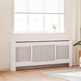 thumbnail image 1 of vidaXL Engineered Wood Radiator Cover White 80.7", 1 of 11