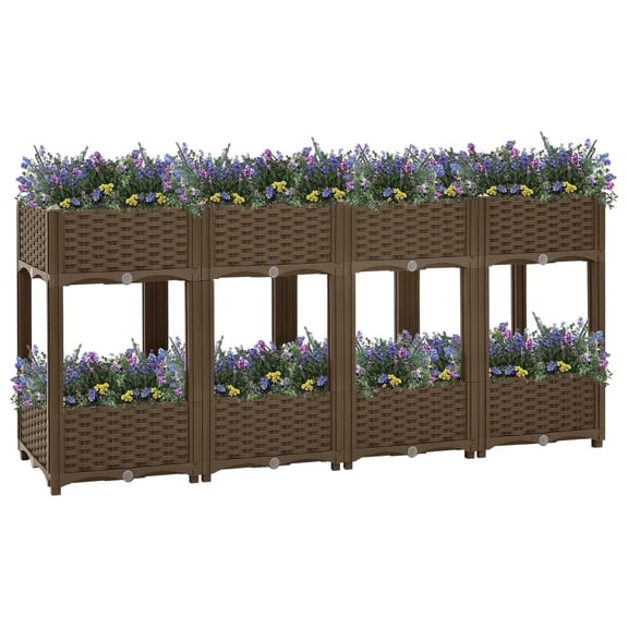 vidaXL Raised Bed 63"x15.7"x28" Polypropylene