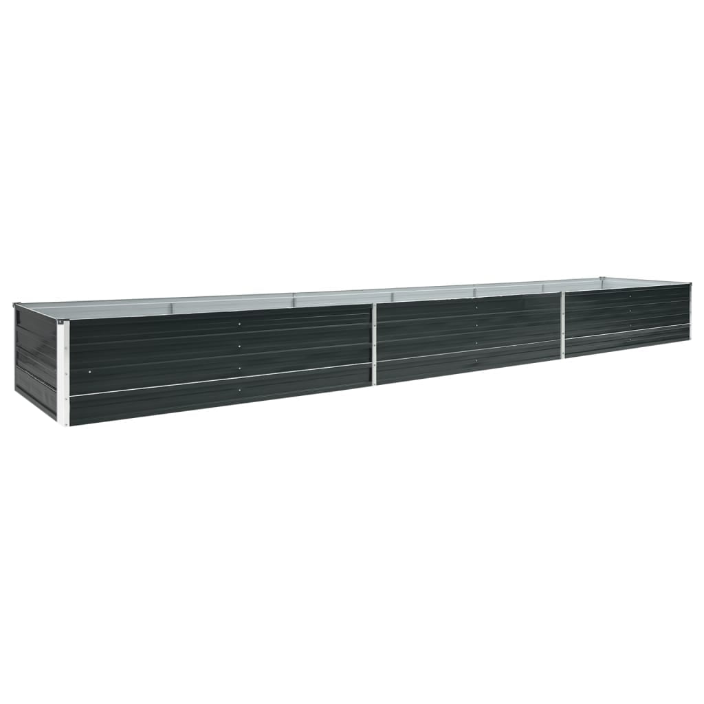 vidaXL Raised Garden Bed Galvanized Steel Anthracite Planter Box Multi Sizes