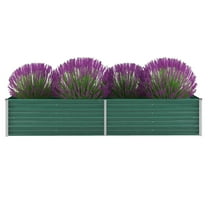 vidaXL Raised Garden Bed Galvanized Steel Green Planter Flower Box Multi Sizes