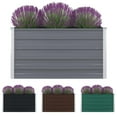 thumbnail image 1 of vidaXL Raised Garden Bed Patio Raised Flower Bed Galvanized Steel Planter, 1 of 24