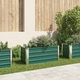 thumbnail image 1 of vidaXL Raised Garden Bed Planter Pot Flower Box Outdoor Galvanized Steel Green, 1 of 7
