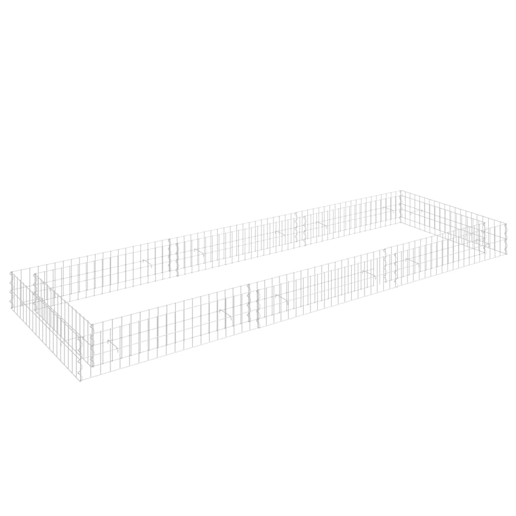 vidaXL Raised Garden Bed Raised Flower Bed Galvanized Steel Outdoor Planter