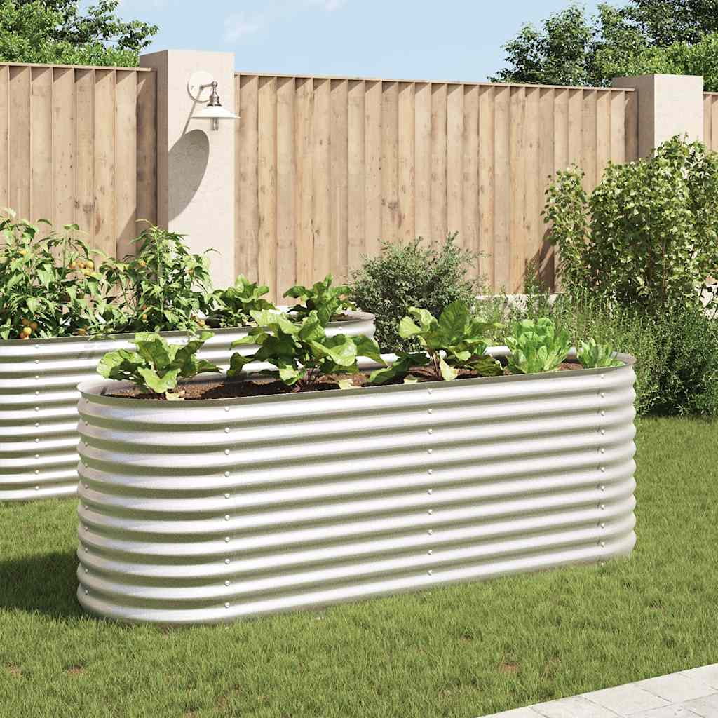 Anthracite Galvanized Steel Outdoor Raised Garden Bed