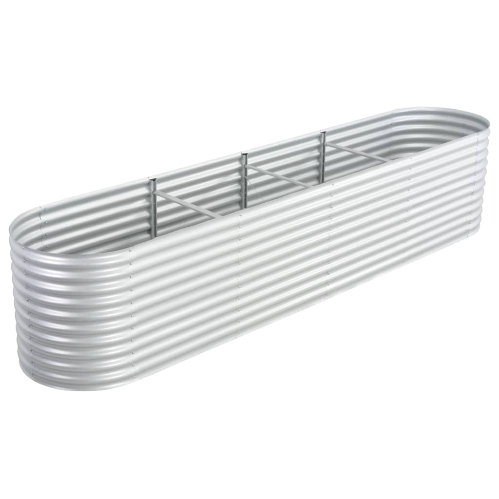 vidaXL Raised Garden Bed Raised Flower Bed Raised Garden Box Galvanized Steel