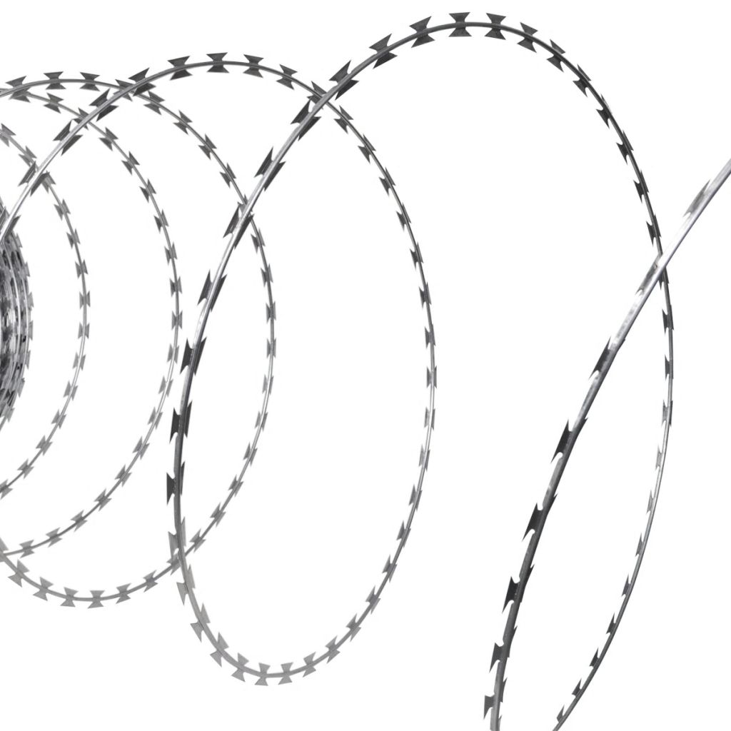 vidaXL Razor Wire Nato Helical Wire Fence Concertina Wire Galvanized Steel - image 1 of 22
